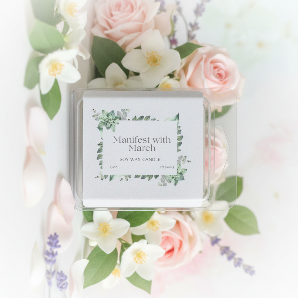 Manifest with March - Soft Floral Background